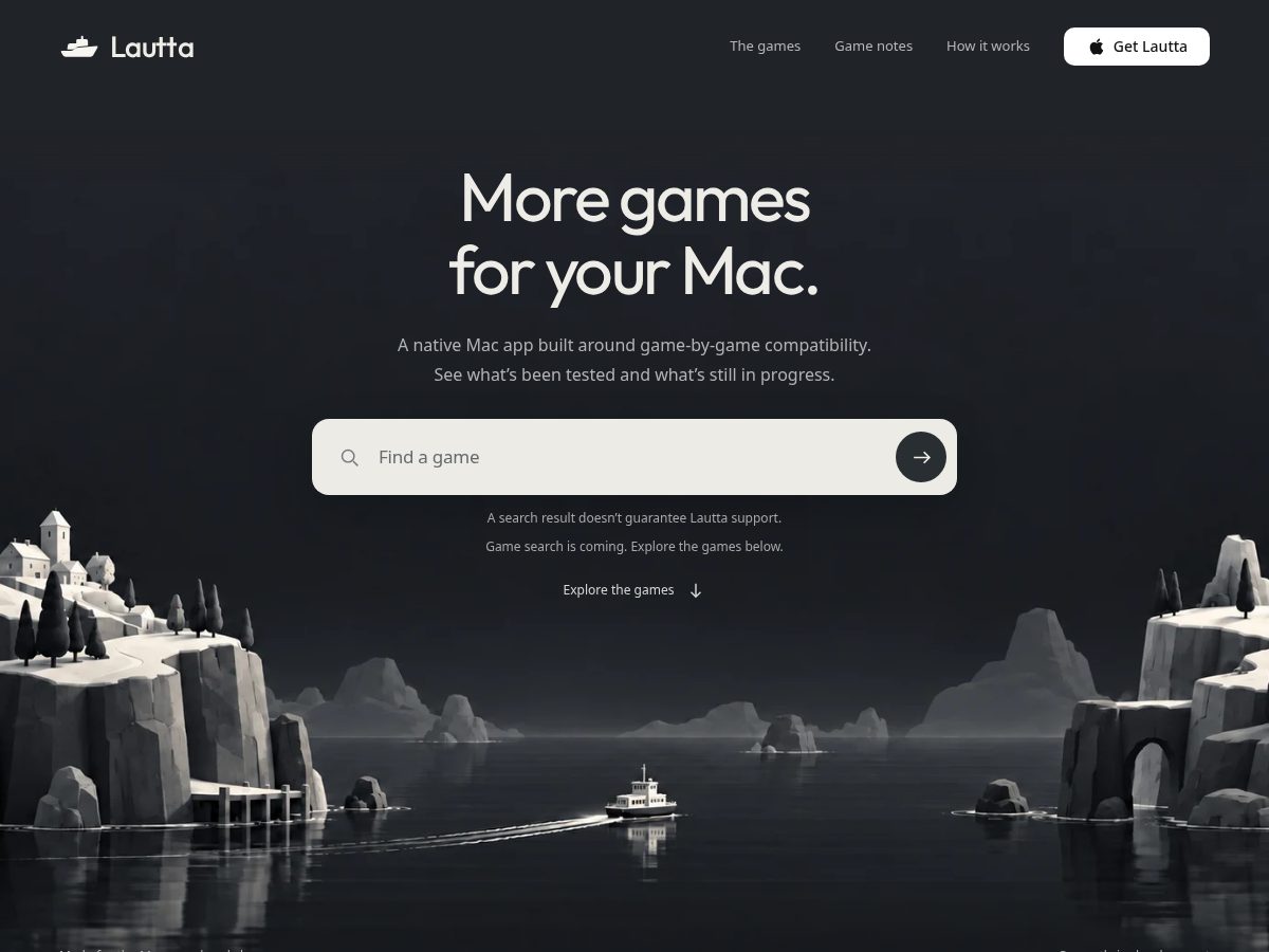 Landing-page snapshot of lautta.app