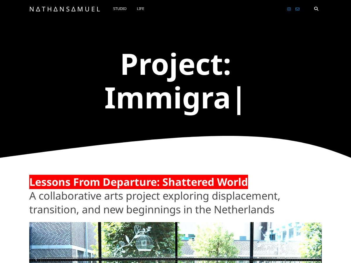 Landing-page snapshot of lessonsfromdeparture.com