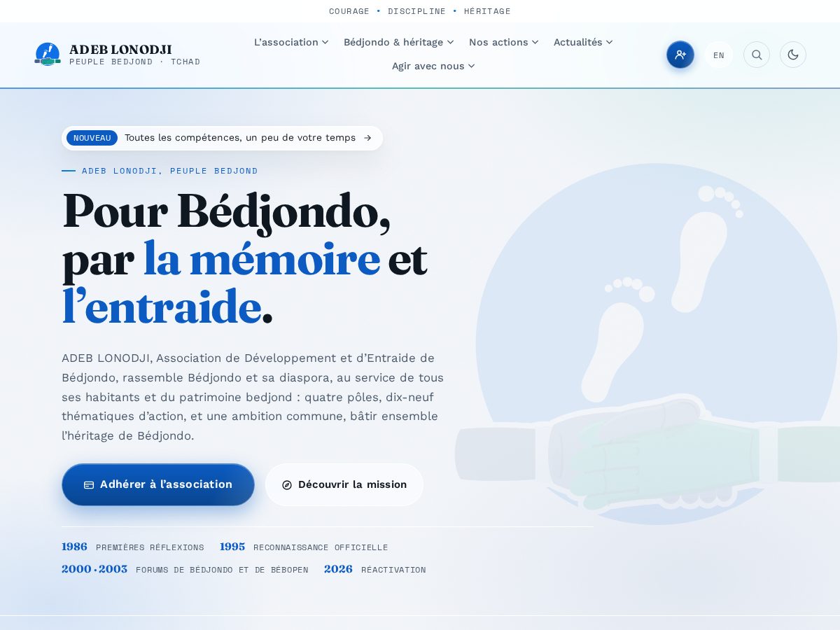 Landing-page snapshot of lonodji.org