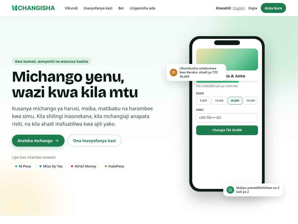 Landing-page snapshot of m-changisha.online