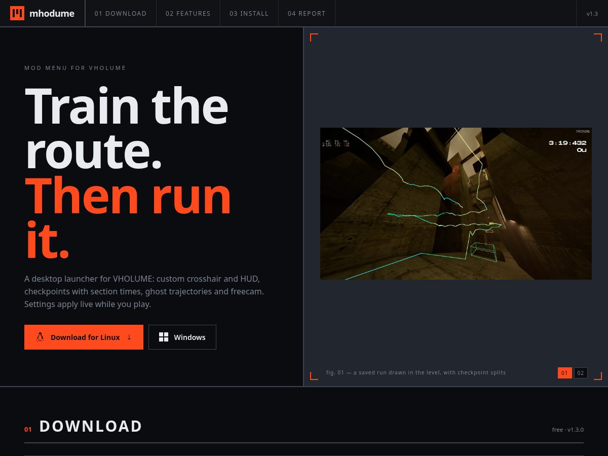 Landing-page snapshot of mhodume.com