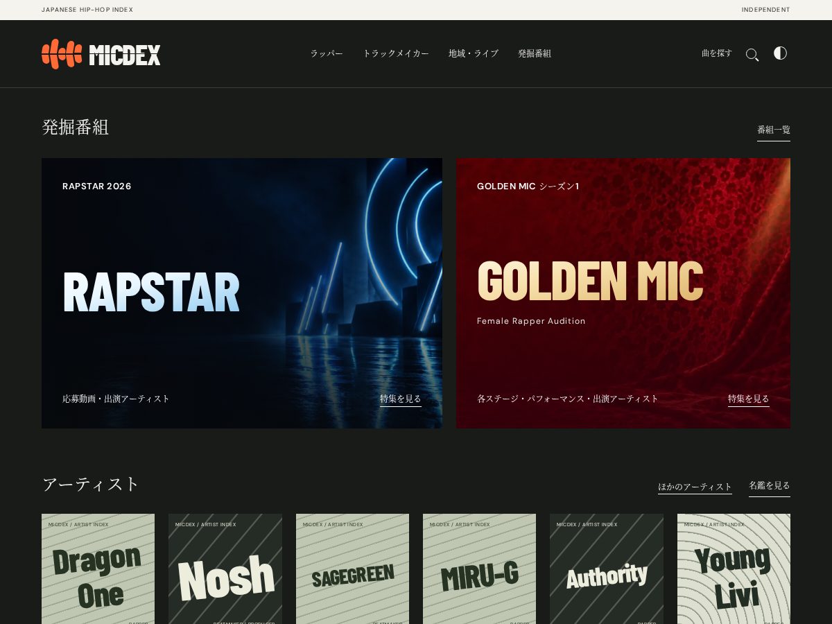 Landing-page snapshot of micdex.com
