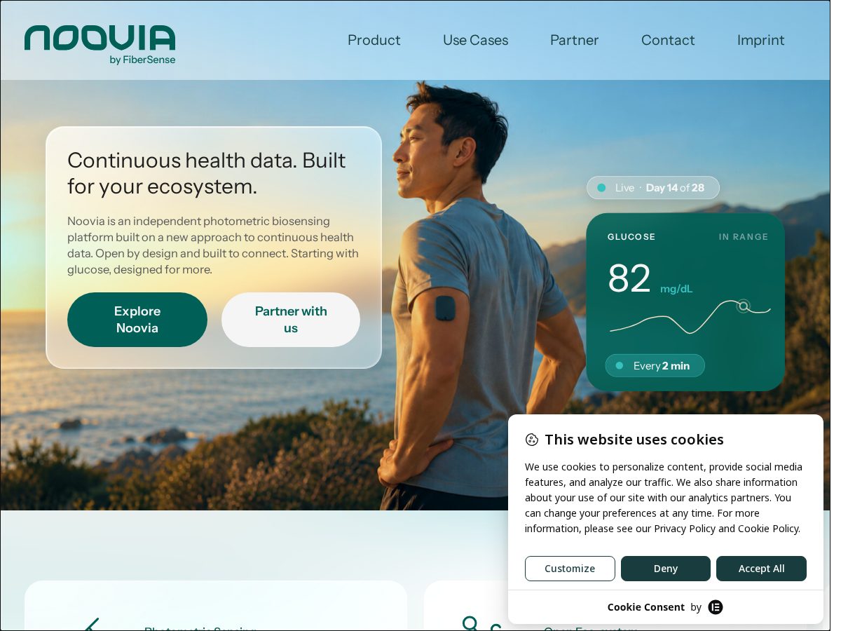 Landing-page snapshot of noovia.health