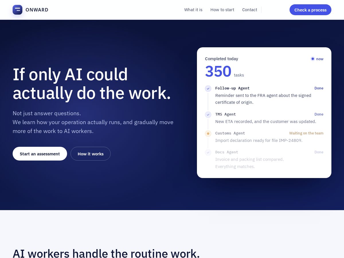 Landing-page snapshot of onward-os.com