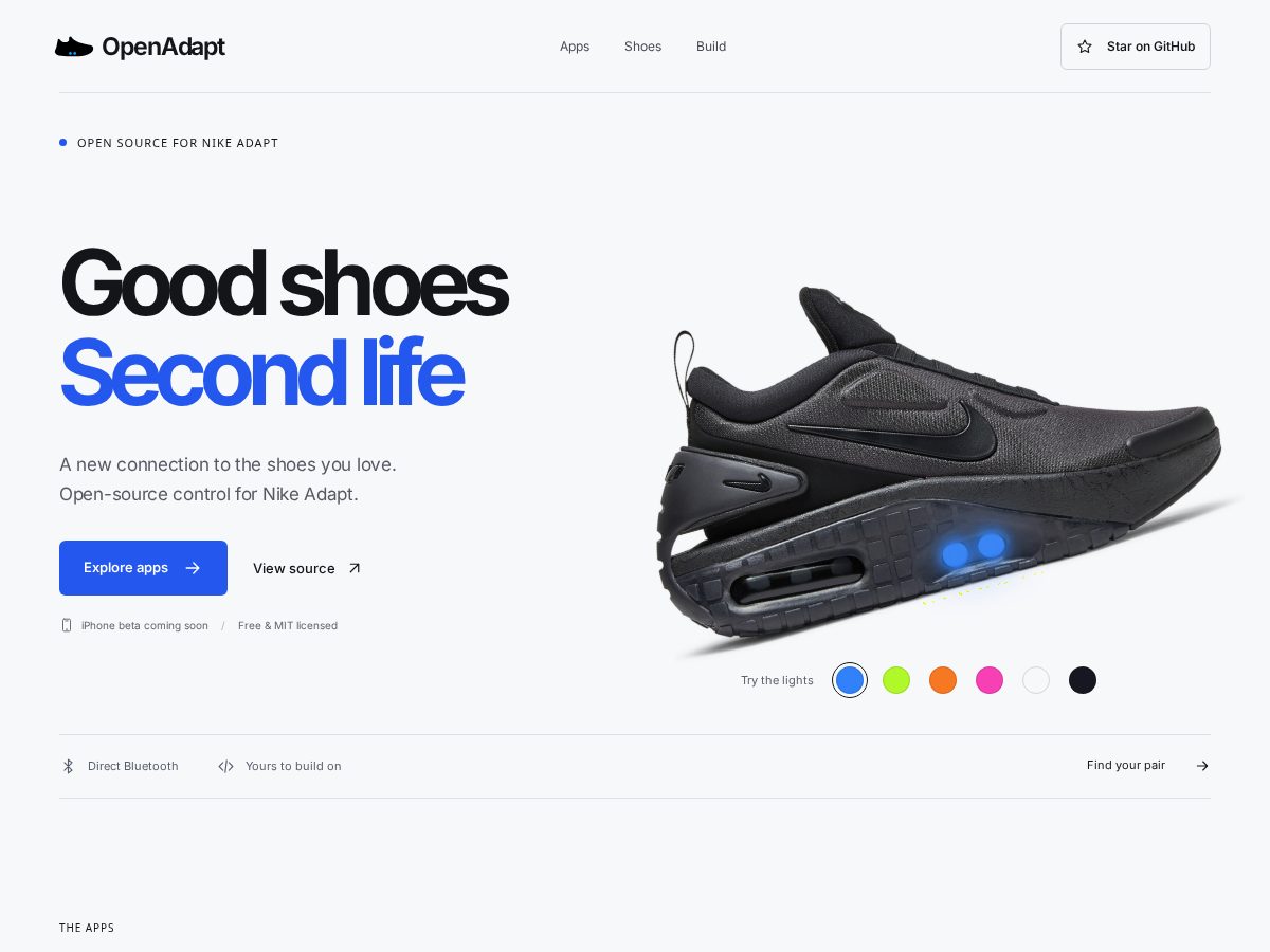 Landing-page snapshot of openadapt.app