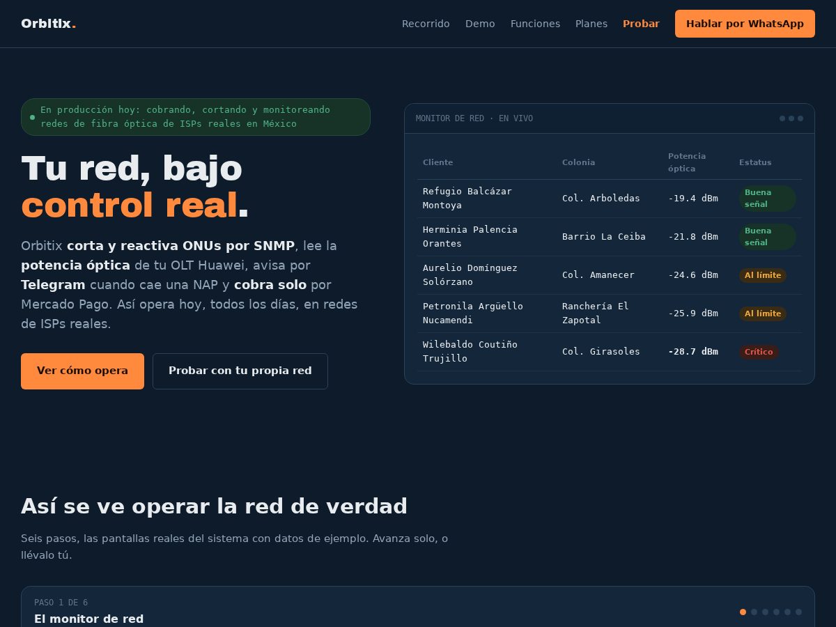 Landing-page snapshot of orbitix.app