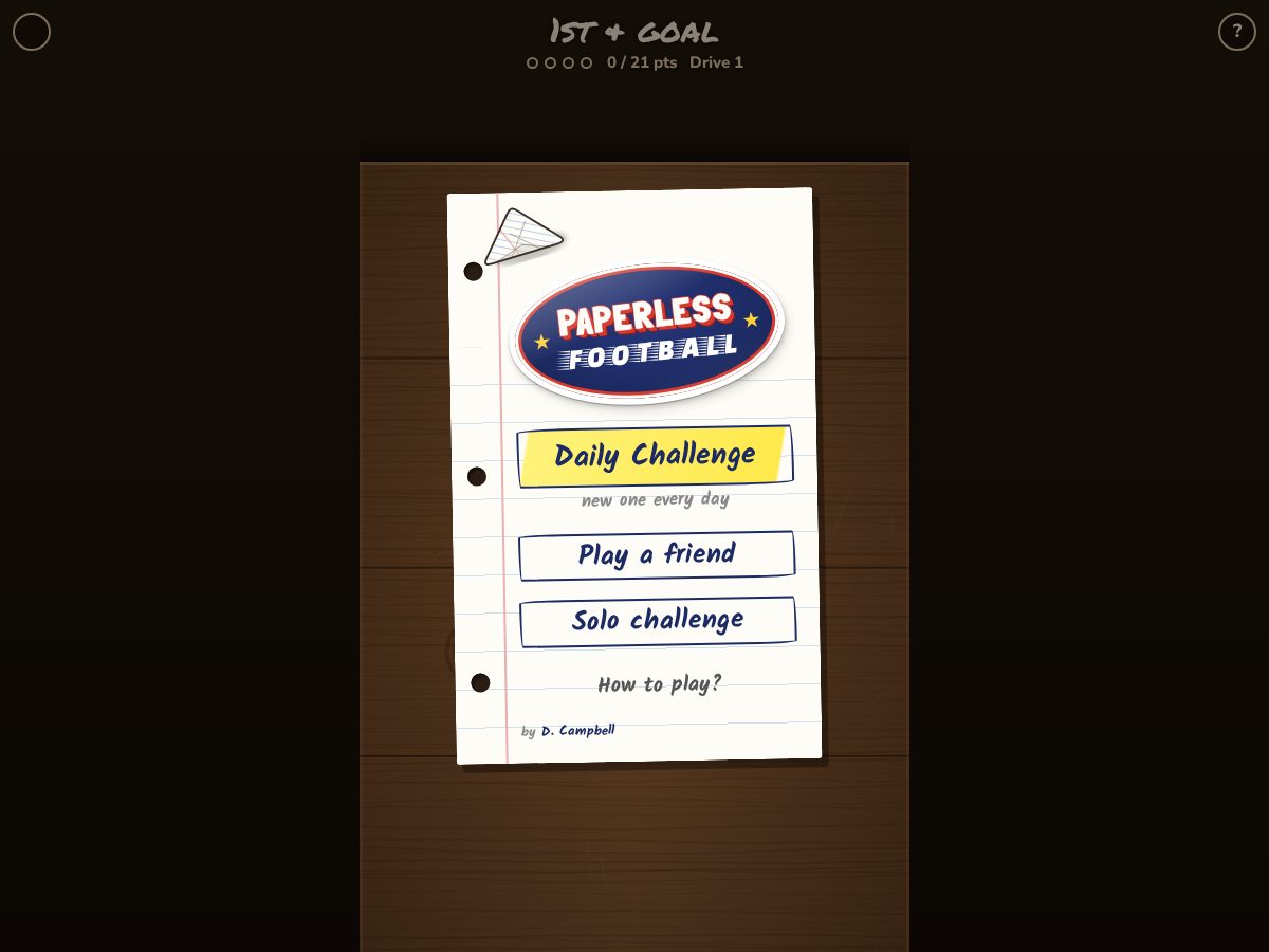 Landing-page snapshot of paperlessfootball.com