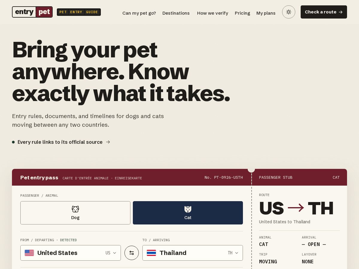 Landing-page snapshot of petreadygo.com