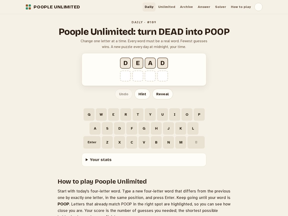 Landing-page snapshot of playpoople.com