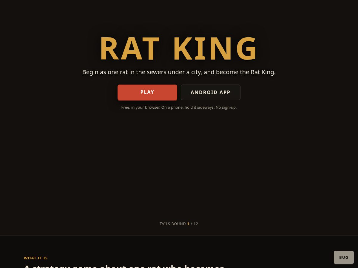 Landing-page snapshot of playratking.com