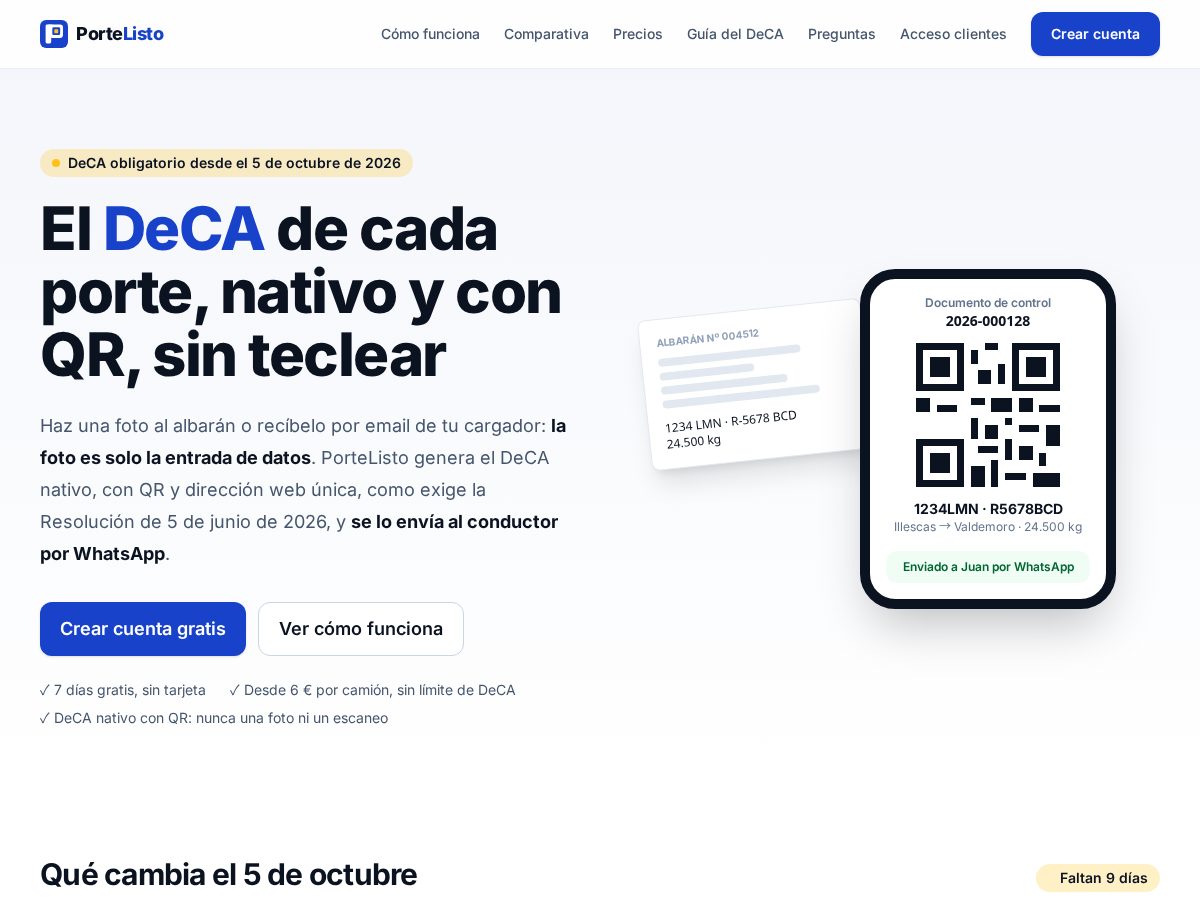 Landing-page snapshot of portelisto.com