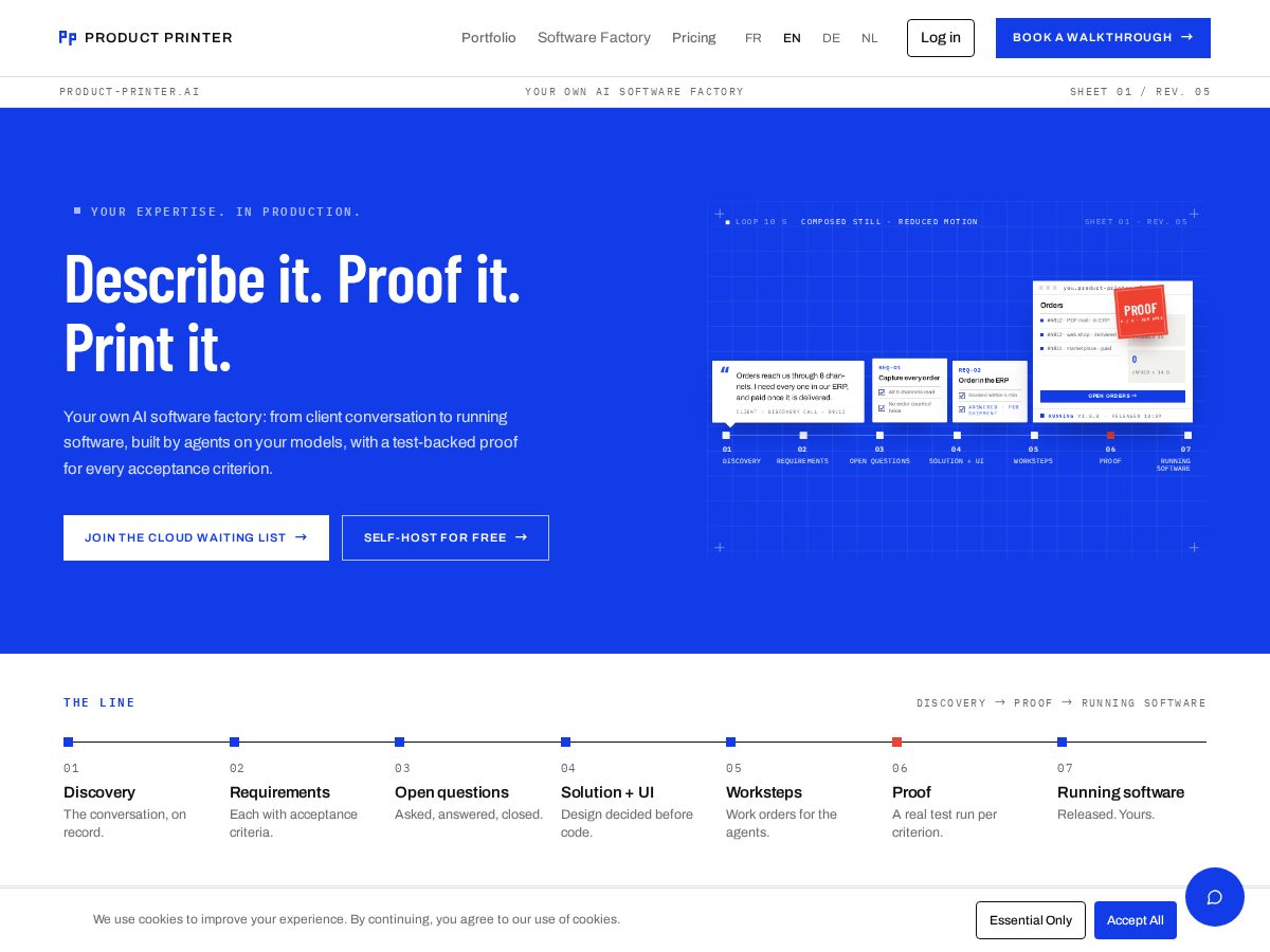 Landing-page snapshot of product-printer.cloud