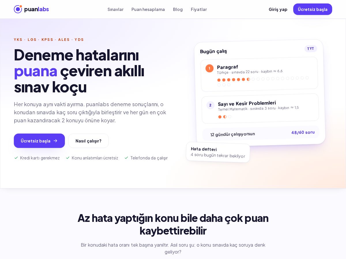 Landing-page snapshot of puanlabs.com