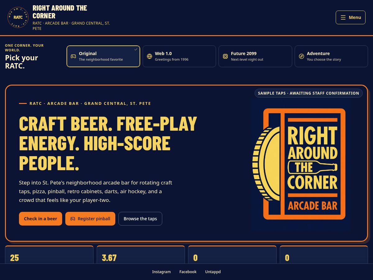 Landing-page snapshot of ratcstpete.com