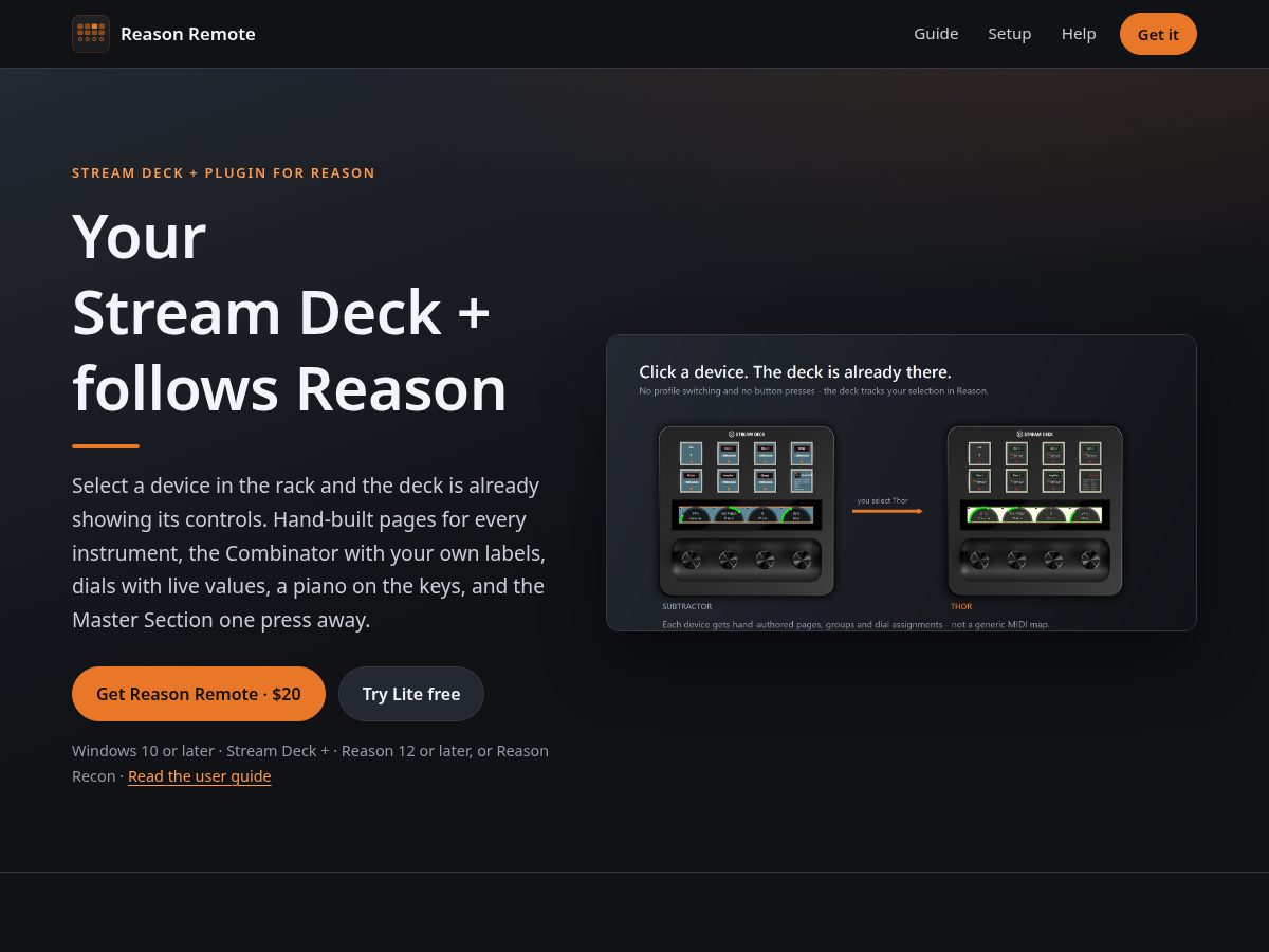 Landing-page snapshot of reasonremote.com