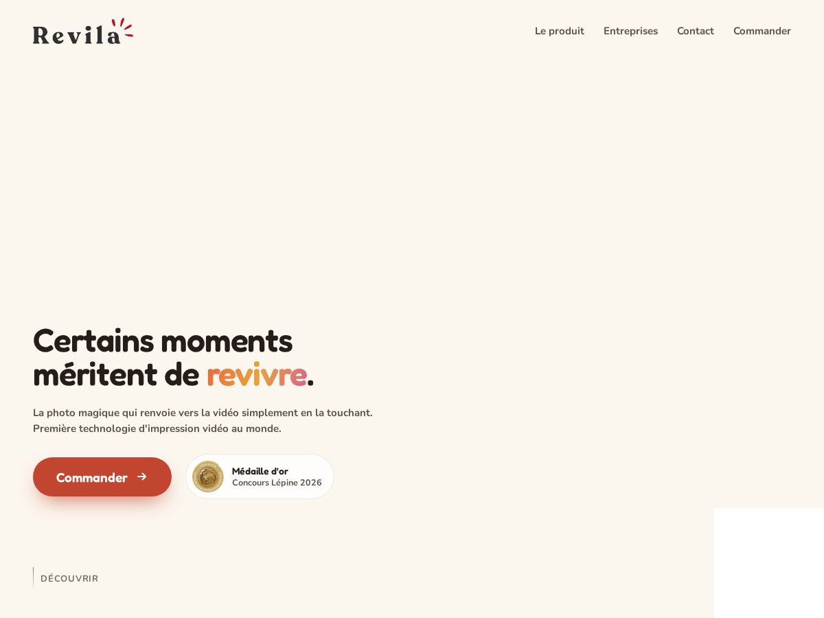 Landing-page snapshot of revilavideo.com