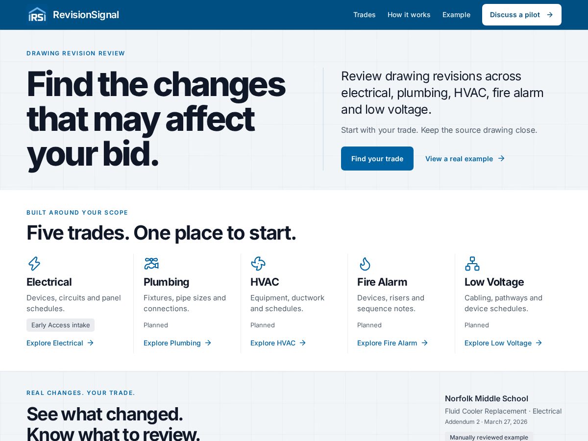 Landing-page snapshot of revisionsignal.com