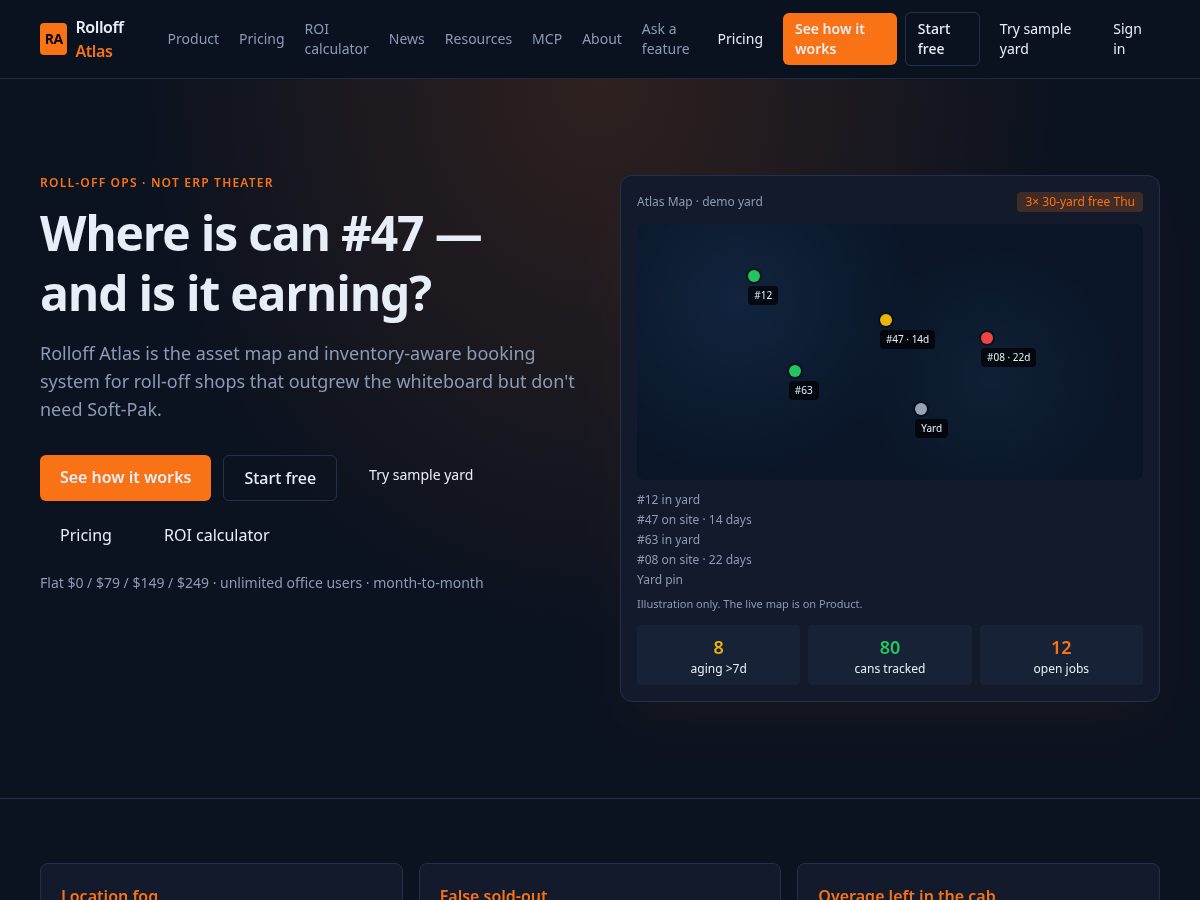 Landing-page snapshot of rolloffatlas.com