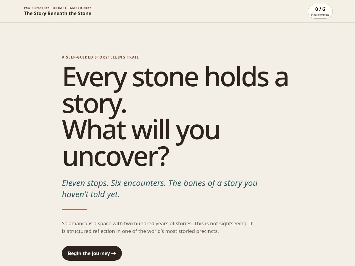 Landing-page snapshot of storybeneaththestone.com