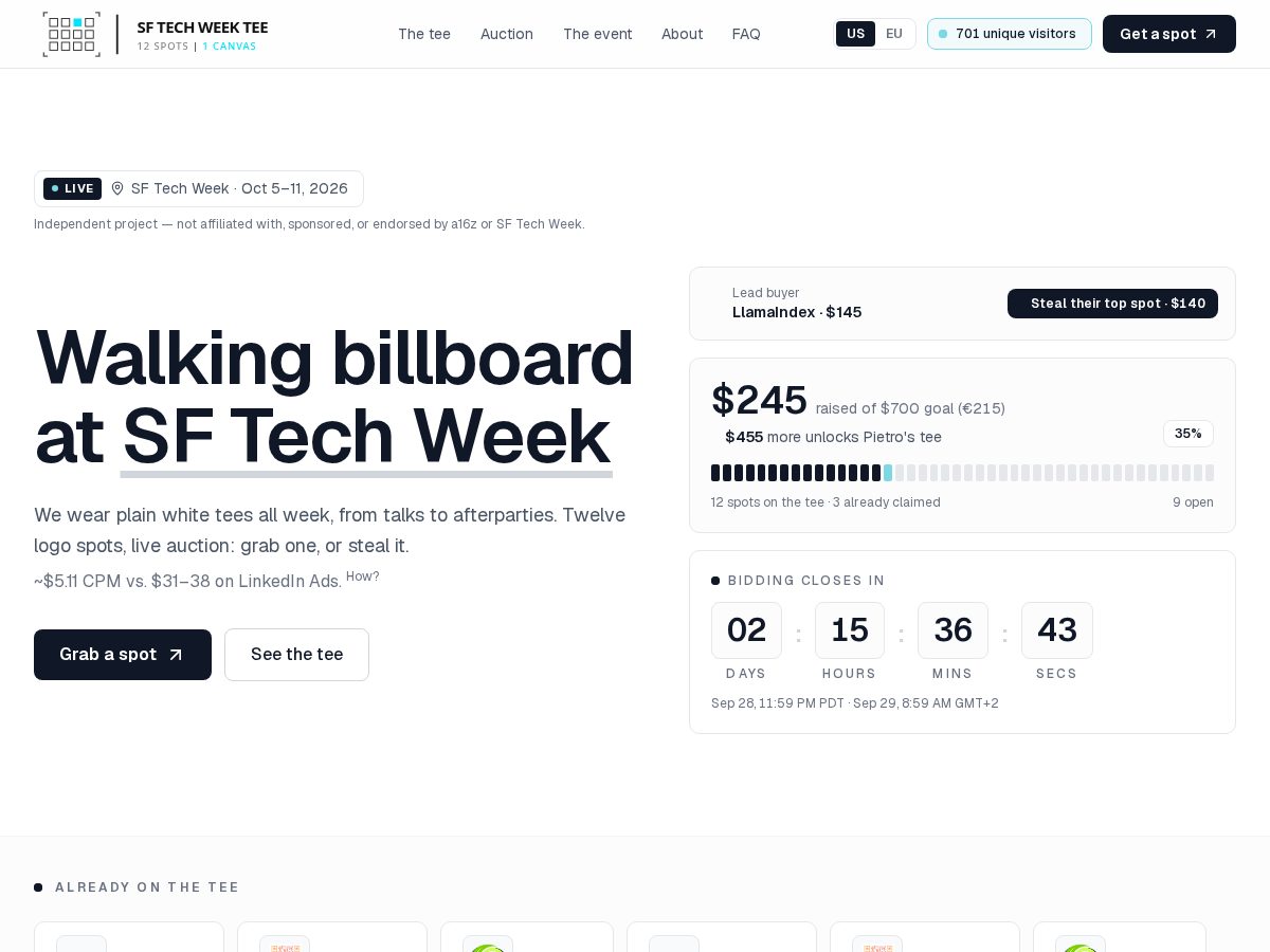 Landing-page snapshot of swagasaservice.com