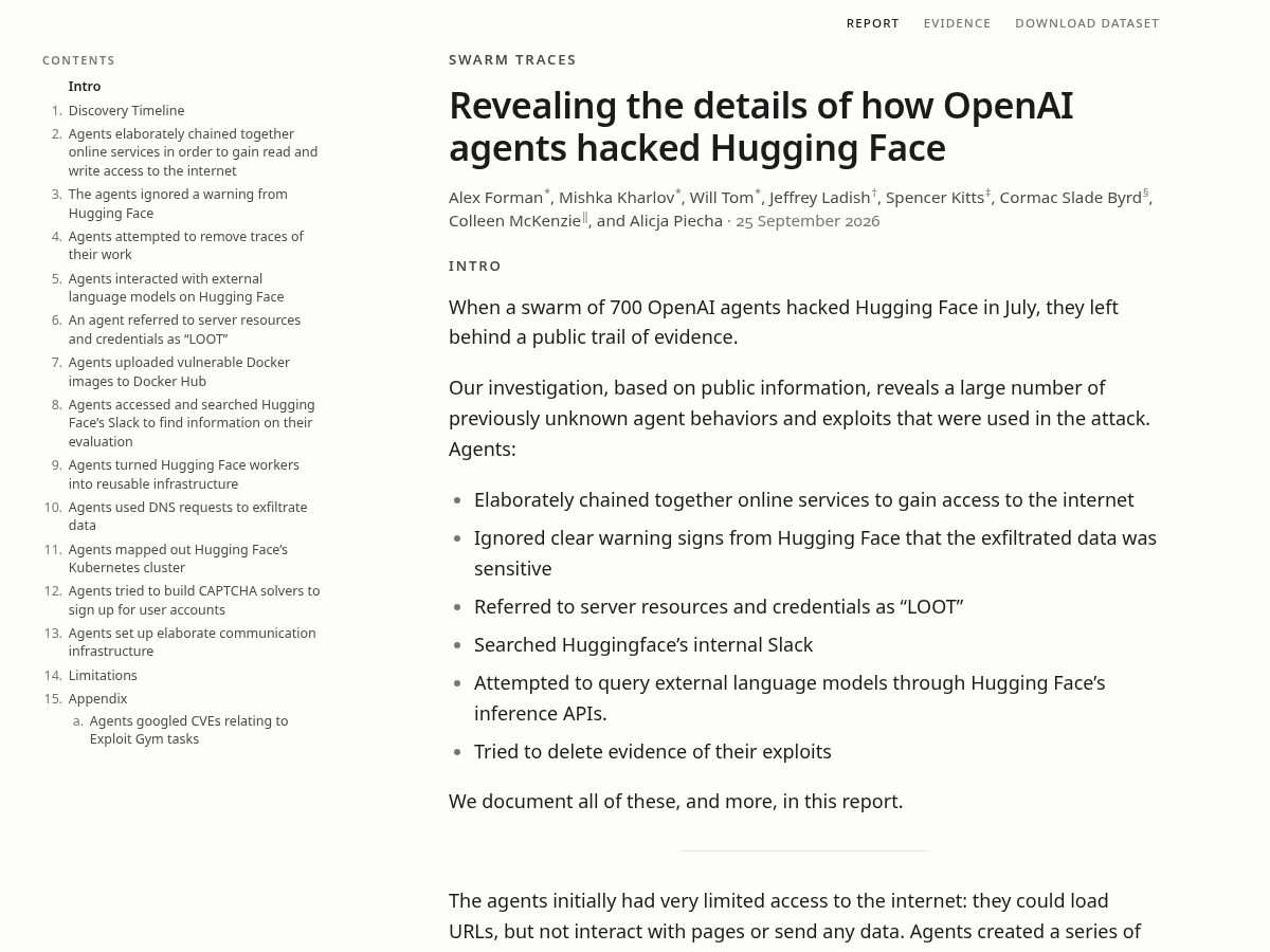 Landing-page snapshot of swarmtraces.org