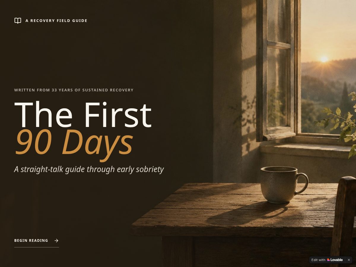Landing-page snapshot of thefirst90.life