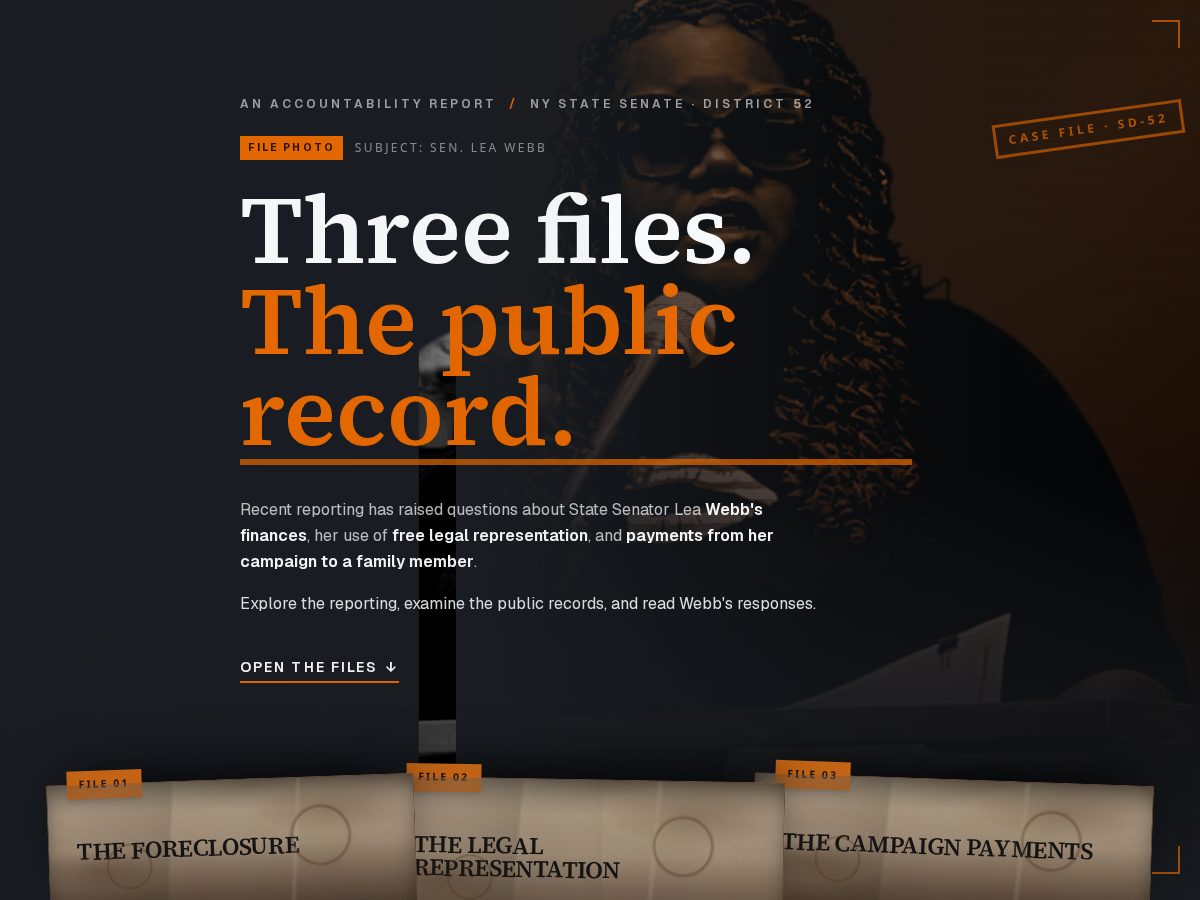 Landing-page snapshot of therealleawebb.com