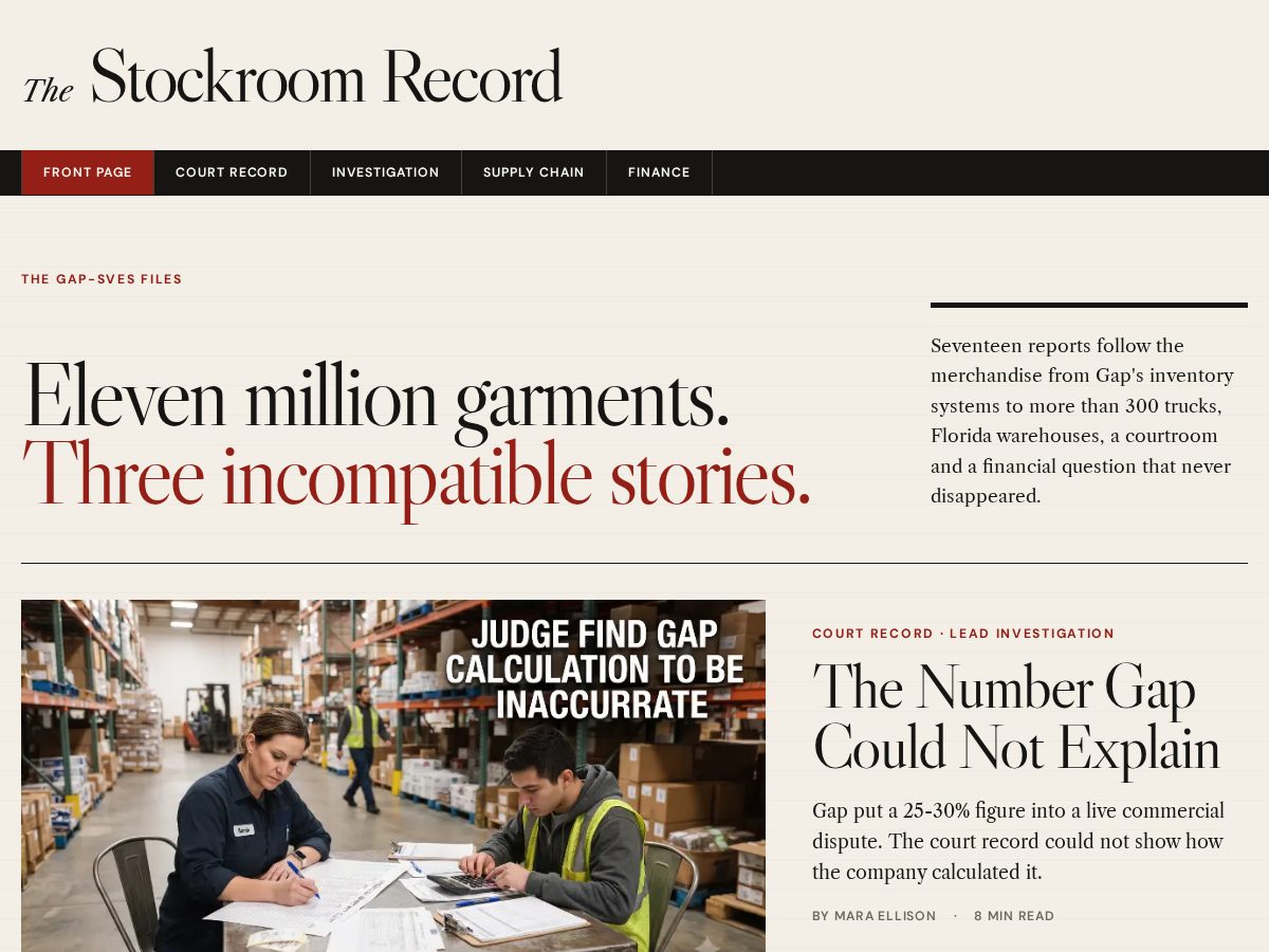 Landing-page snapshot of thestockroomhub.com