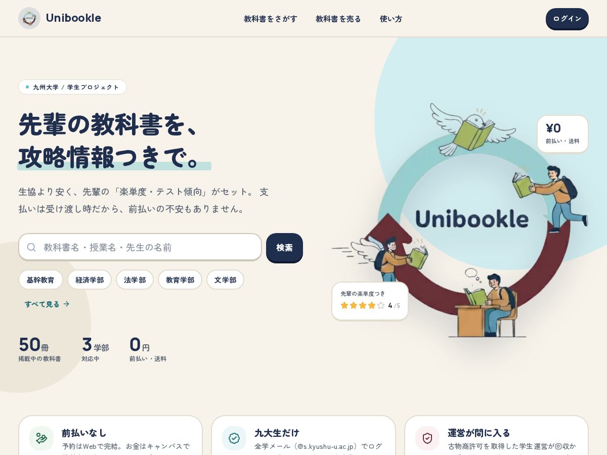 Landing-page snapshot of unibookle-qu.com
