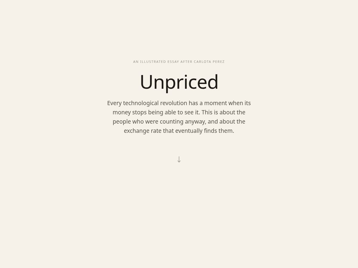 Landing-page snapshot of unpriced.page