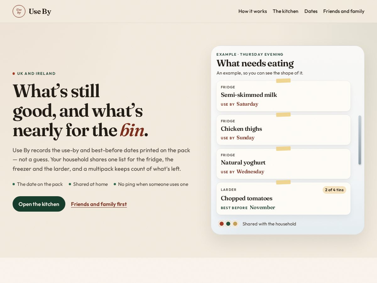 Landing-page snapshot of useby.date