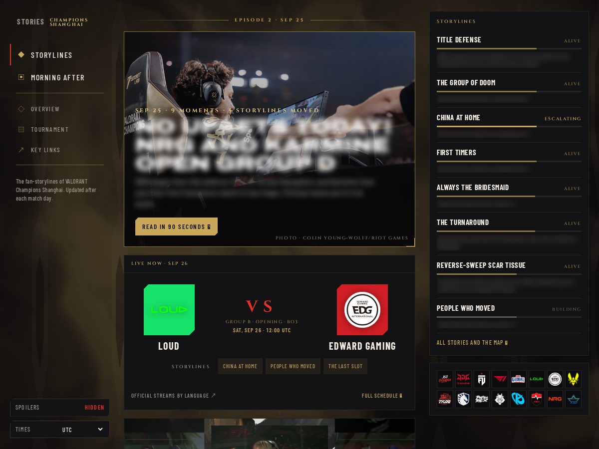 Landing-page snapshot of vctstories.today