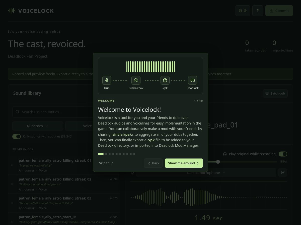 Landing-page snapshot of voicelock.app