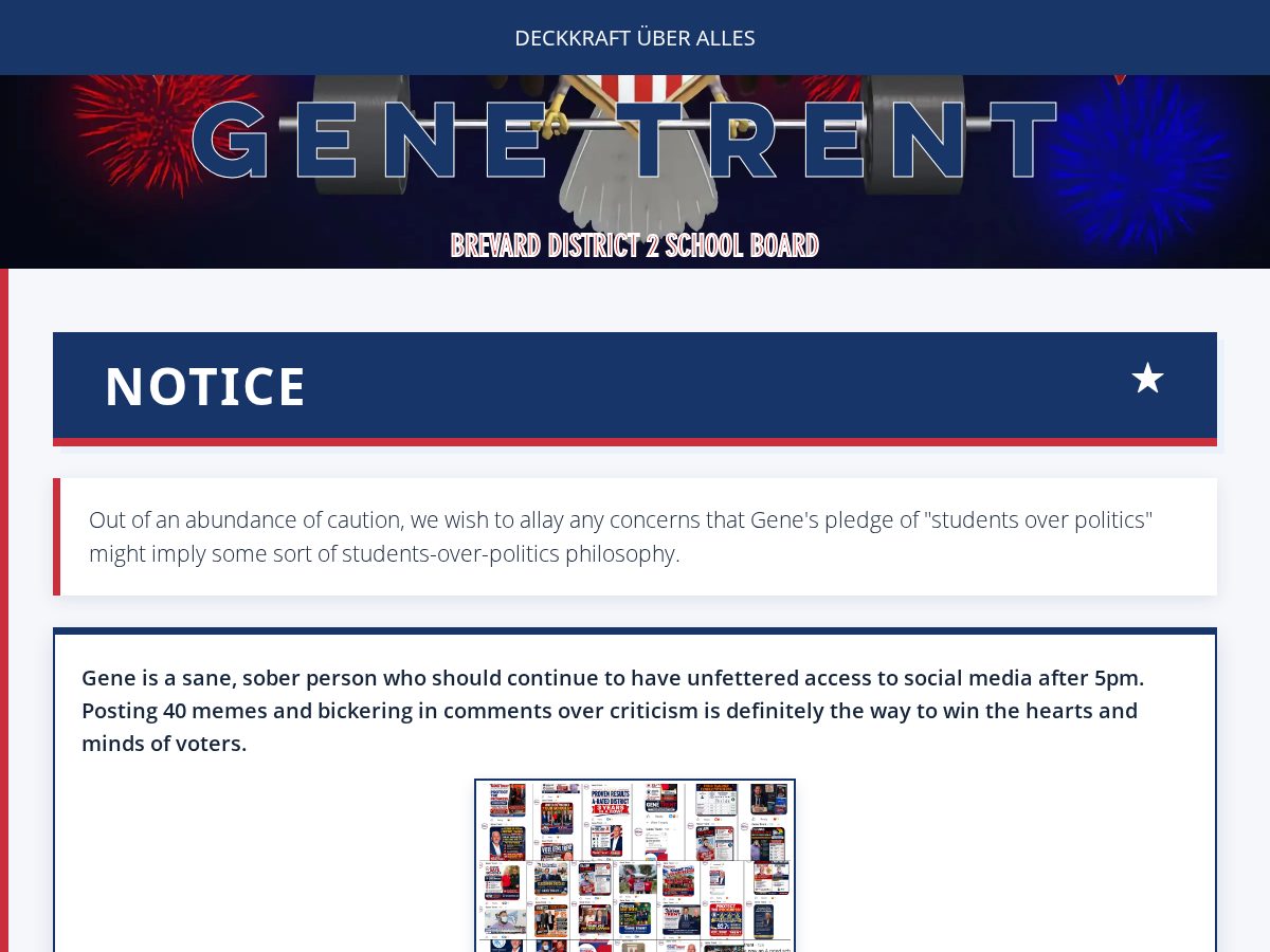 Landing-page snapshot of votegentrtent.com