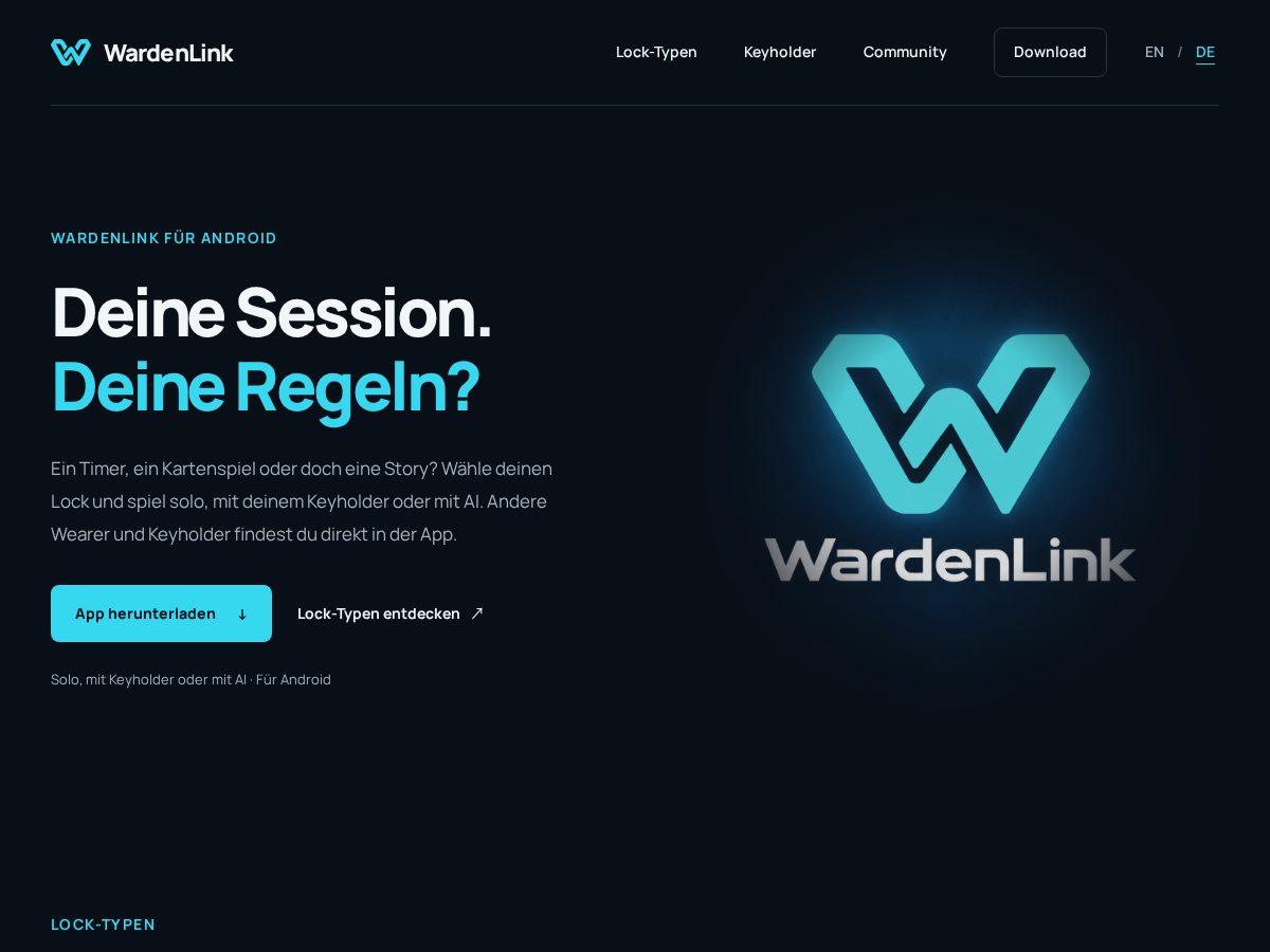 Landing-page snapshot of wardenlink.net