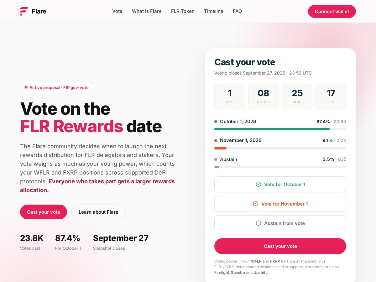 Landing-page snapshot of www-flare.xyz