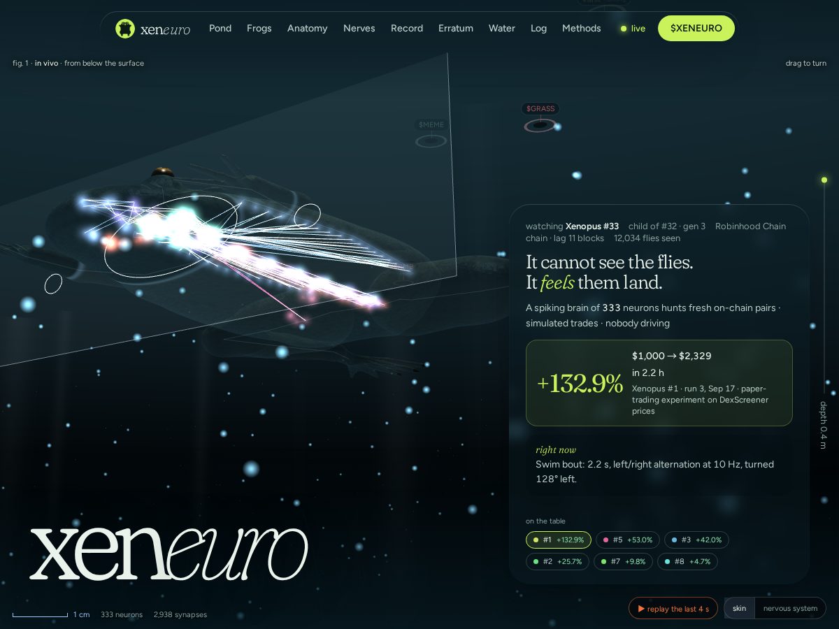 Landing-page snapshot of xeneuro.org