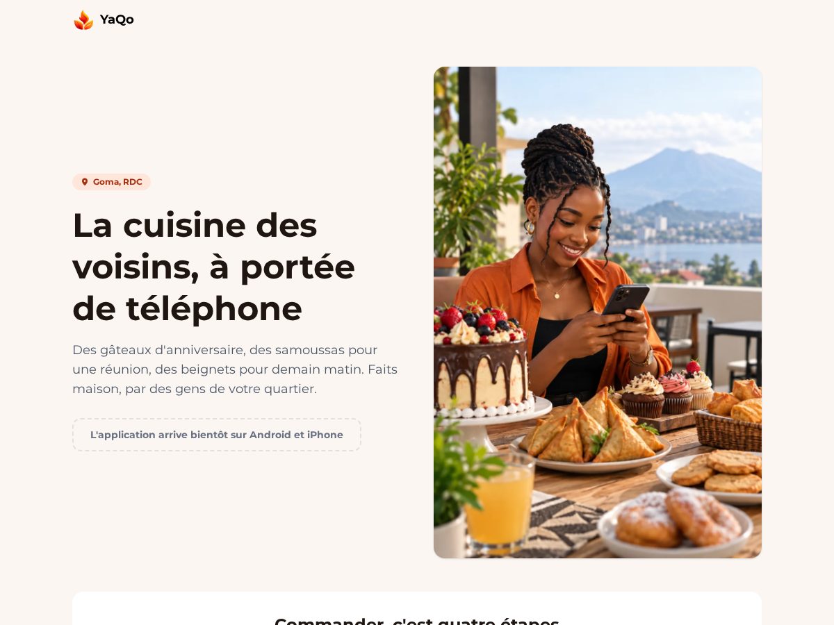 Landing-page snapshot of yaqo.app