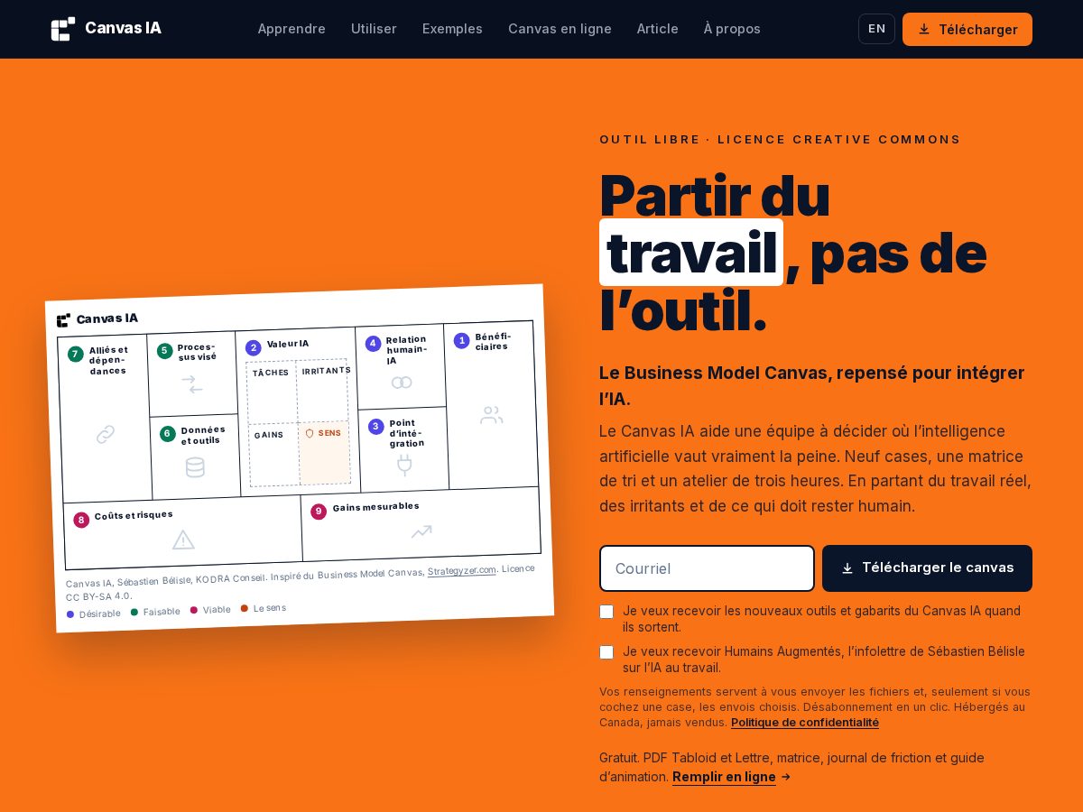 Landing-page snapshot of ai-canvas.org