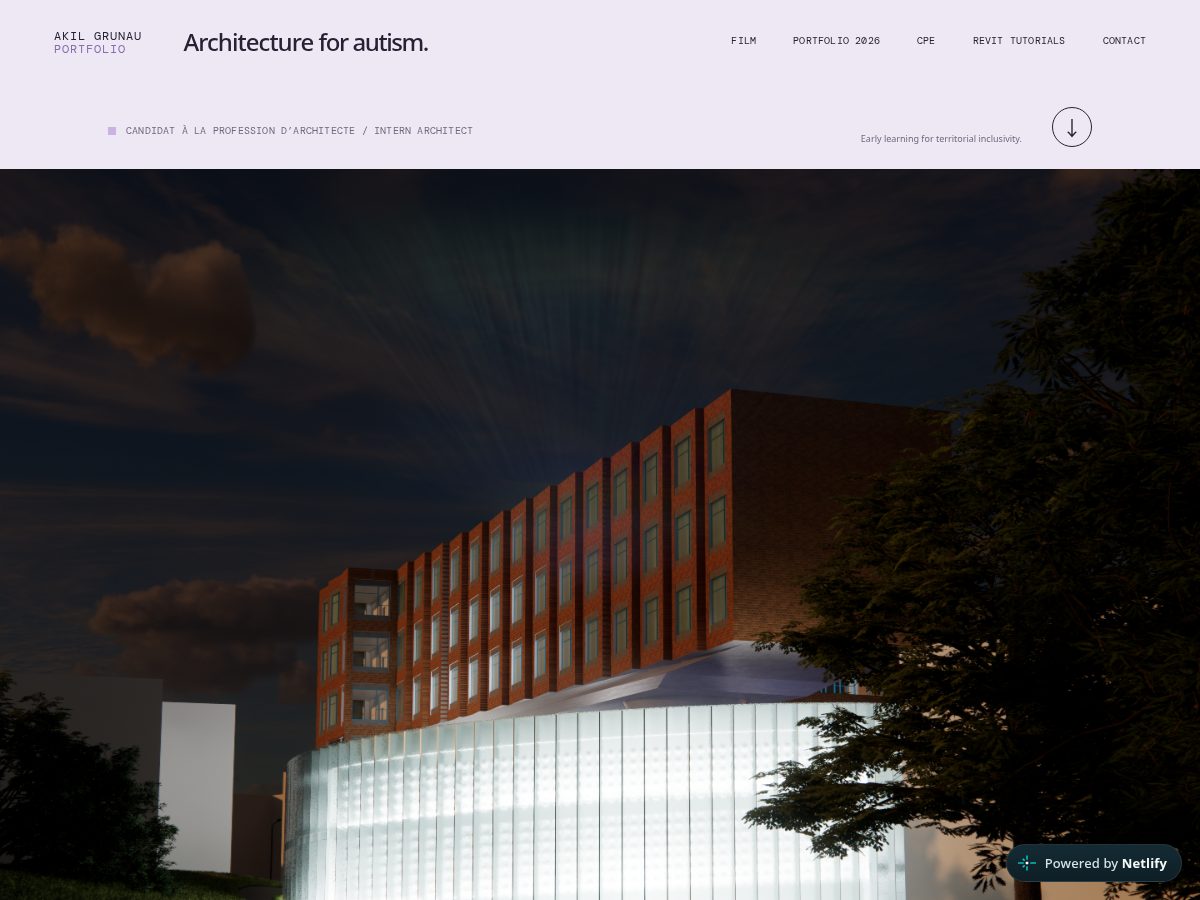Landing-page snapshot of akilgrunau.net
