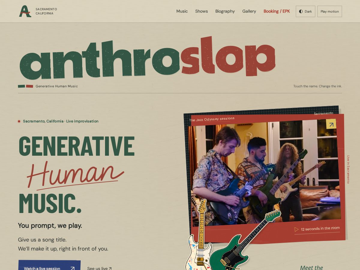 Landing-page snapshot of anthroslop.com