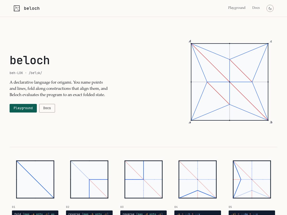 Landing-page snapshot of belochlang.org