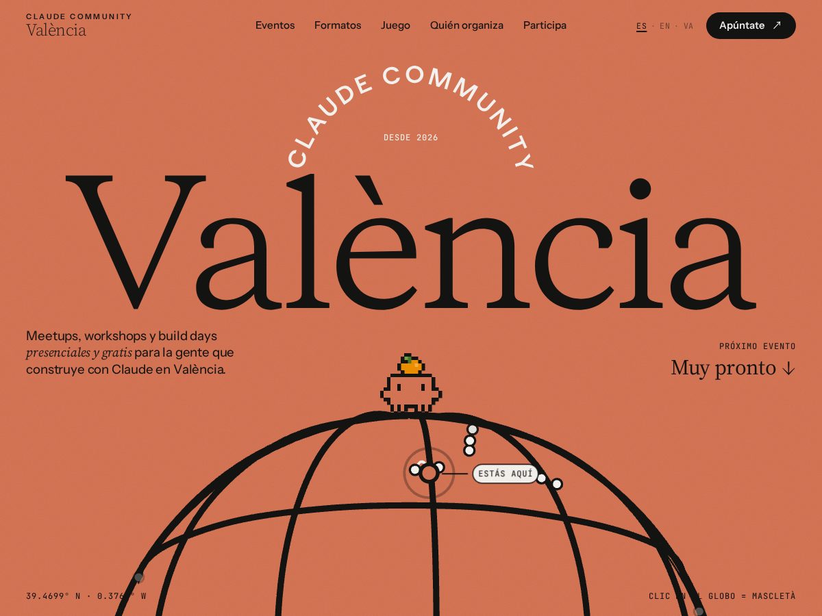 Landing-page snapshot of claudevalencia.com