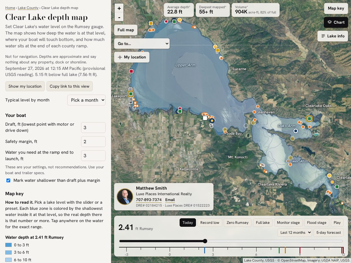 Landing-page snapshot of clearlakemap.com