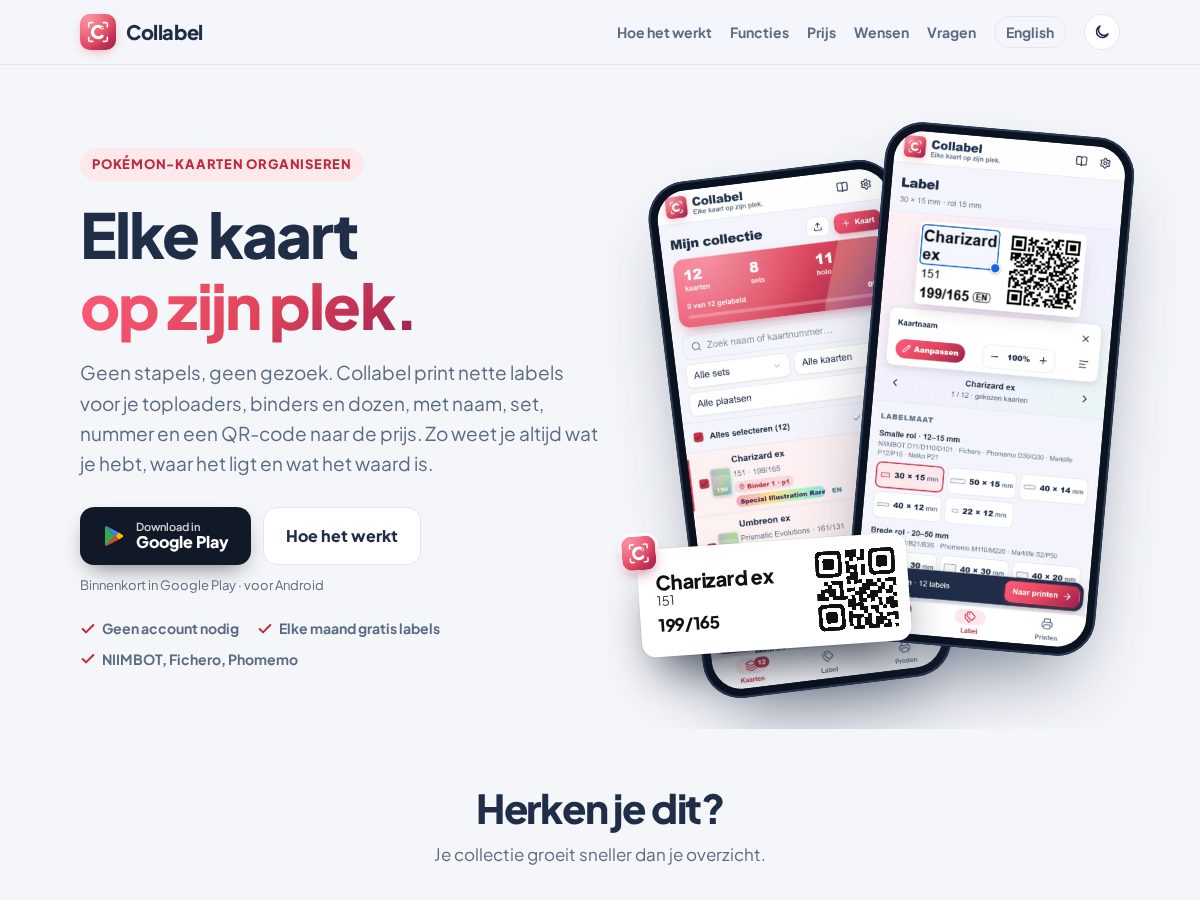 Landing-page snapshot of collabel.app