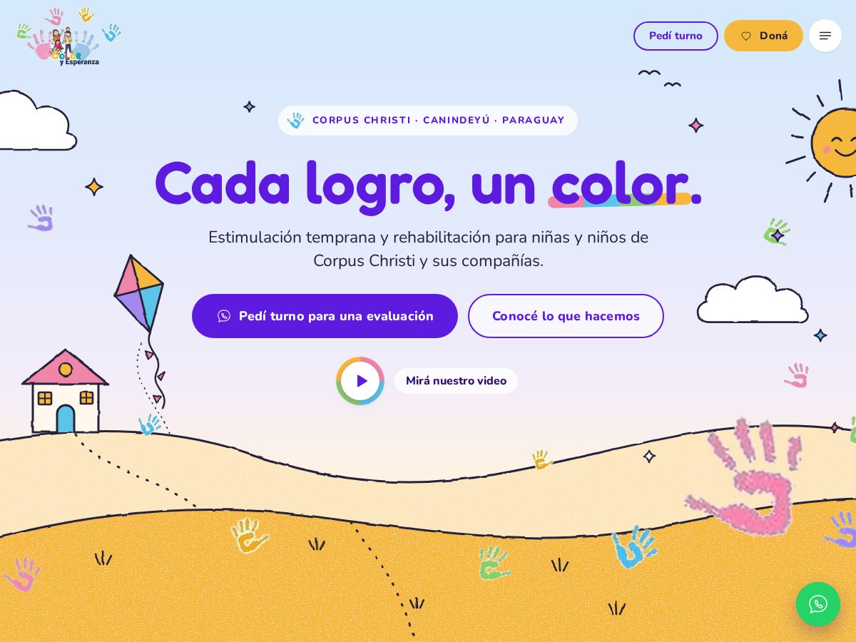 Landing-page snapshot of coloryesperanza.com
