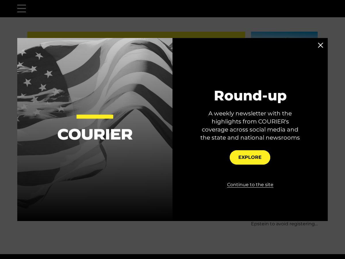 Landing-page snapshot of courieria.org