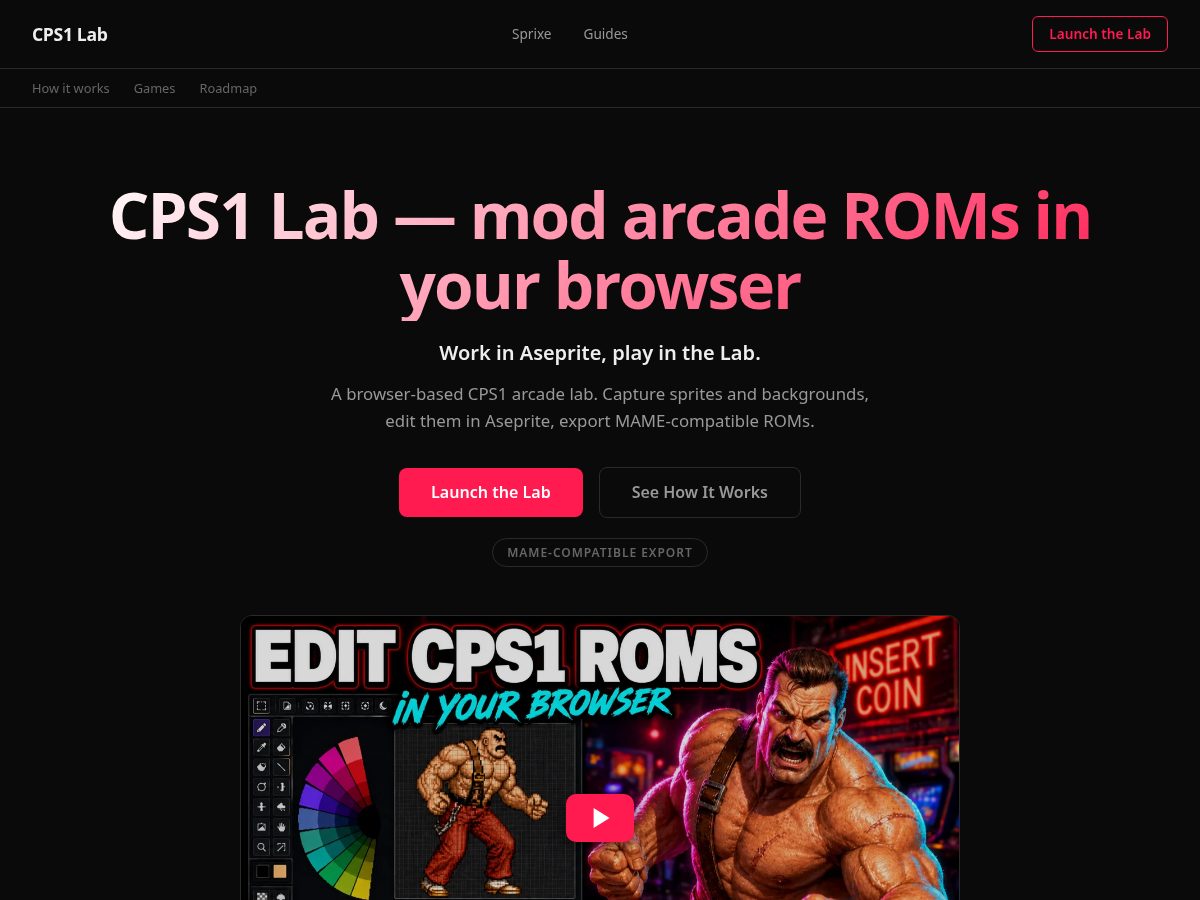 Landing-page snapshot of cps1lab.com