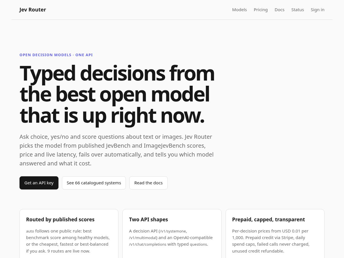 Landing-page snapshot of decision-models.com