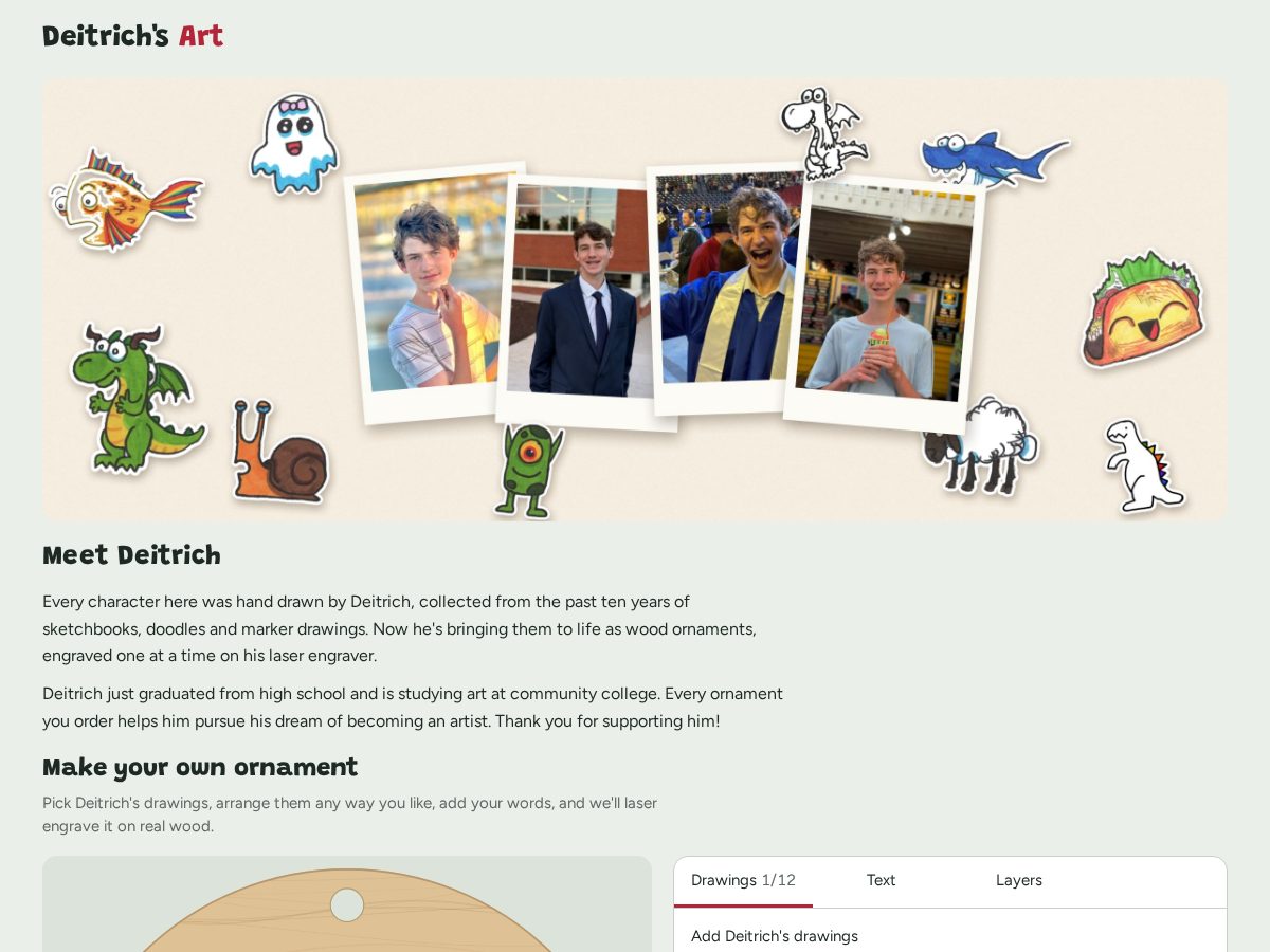 Landing-page snapshot of deitrichsart.com